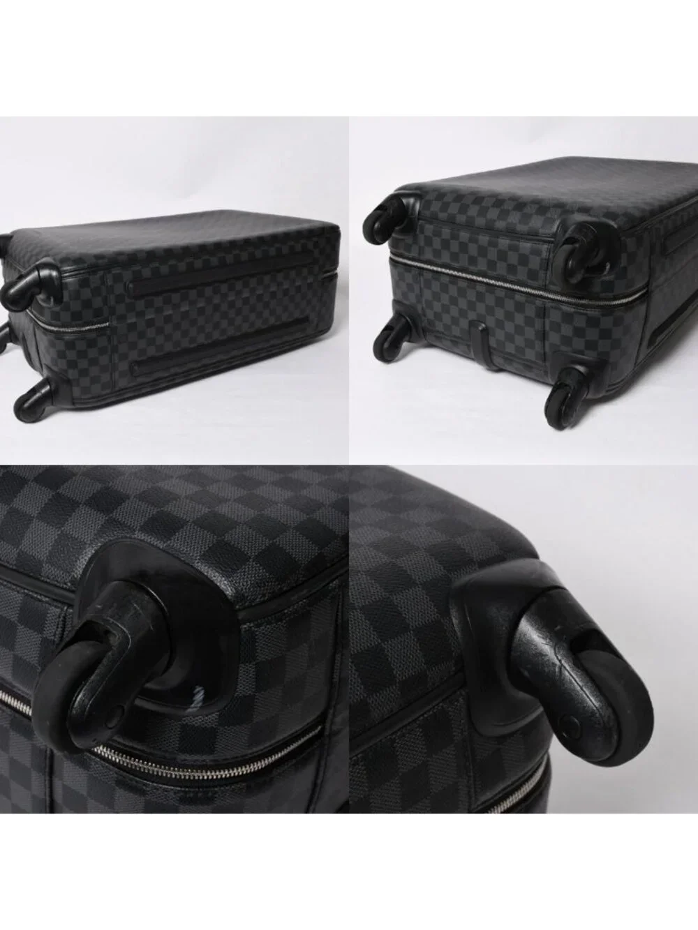 Louis Vuitton Suitcase Carry Case Carrie Damier Graphite Canvas Black Travel Bag